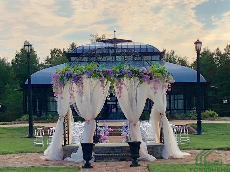 Wedding venue Victorian style metal and glass iron conservatory